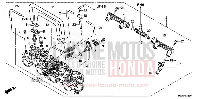 DROSSELKLAPPENGEHAEUSE von Hornet ABS MAT CYNOS GRAY METALLIC (NH312) von 2013